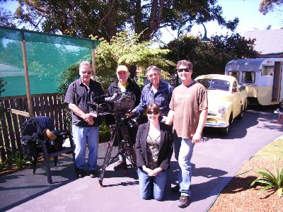 The Film crew with Linda and I.