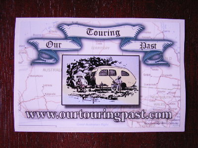 Ourtouringpast.com stickers 15cm x 10 cm, at $3.00 each plus postage.